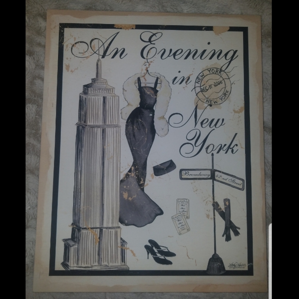 "An Evening in New York" canvas wall art